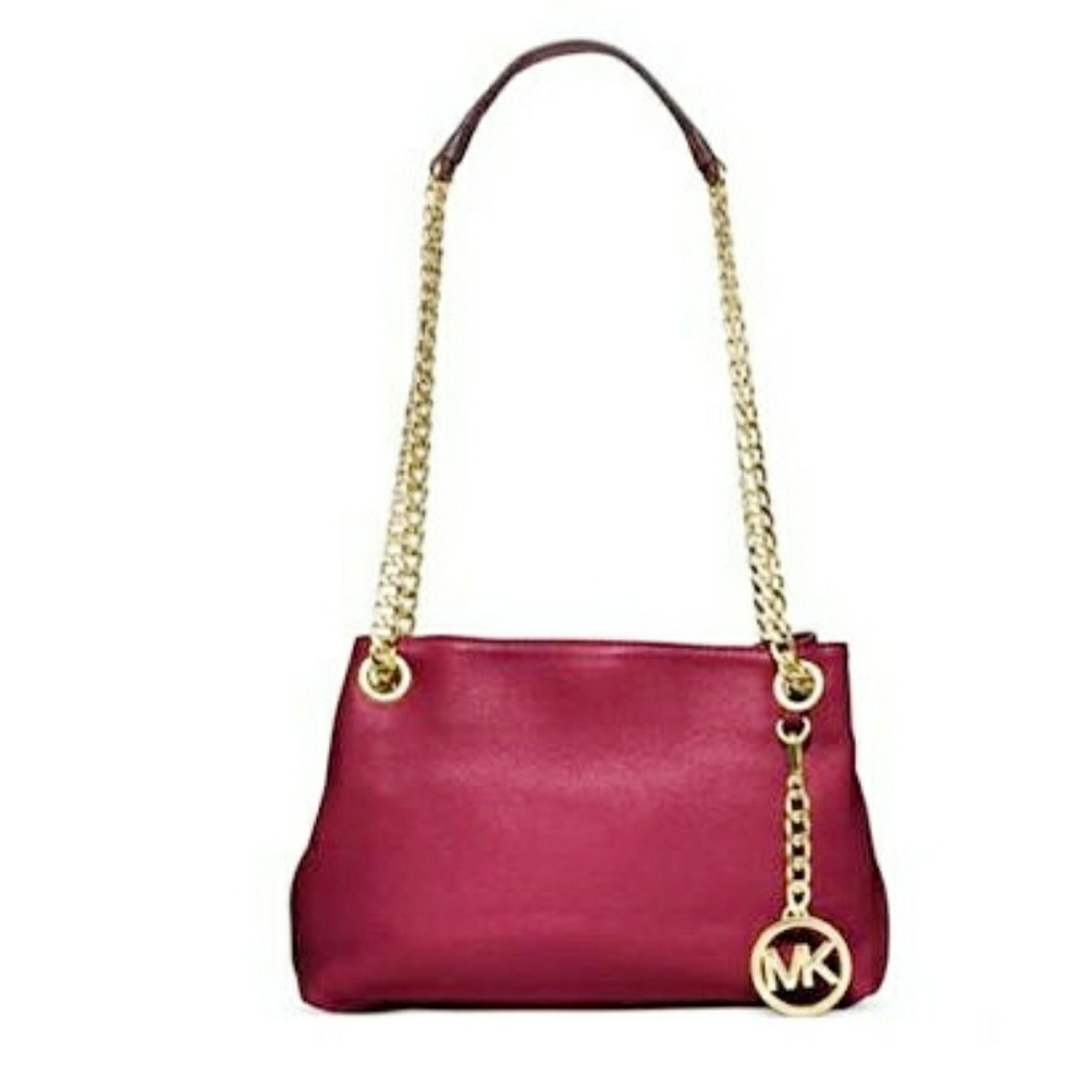 Authentic Red Michael Kors Jet Set Should Bag - Picture 1 of 7